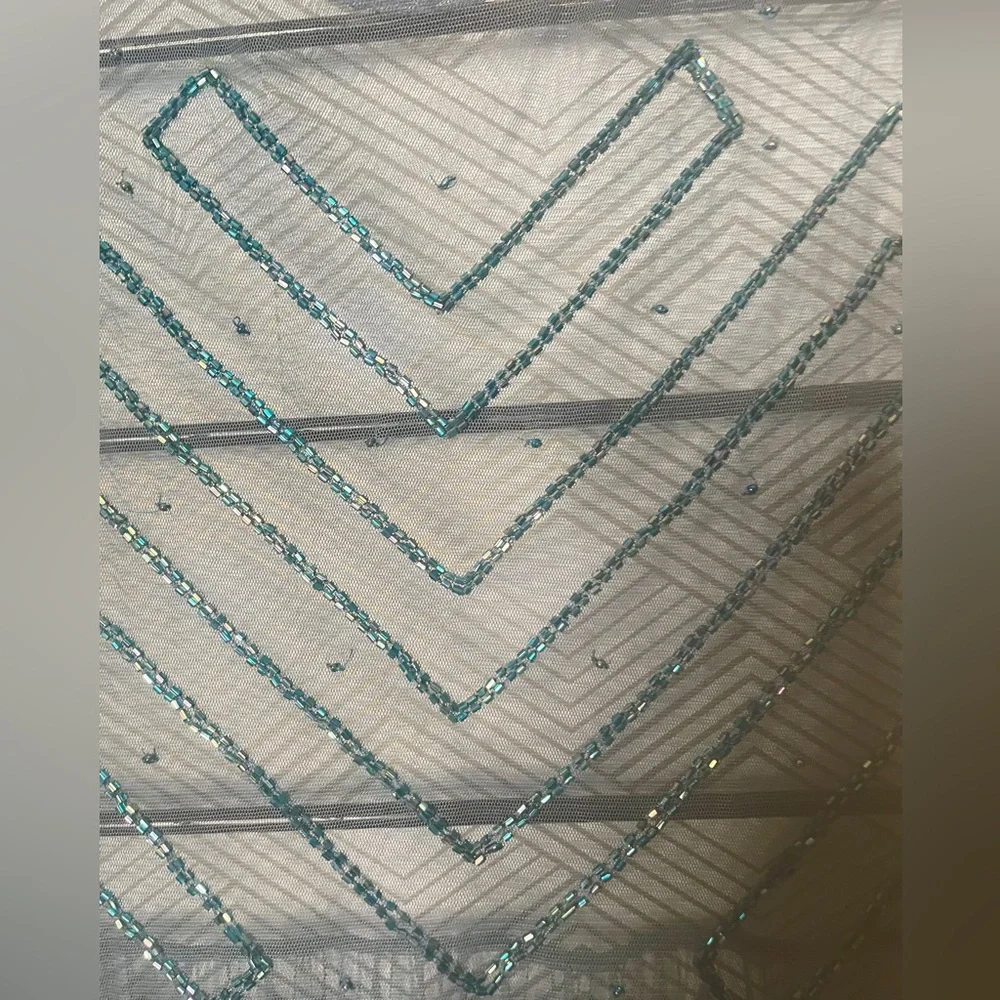 🌟Host Pick🌟Free People! Embellished Teal Sheer Slip Dress - Picture 13 of 16